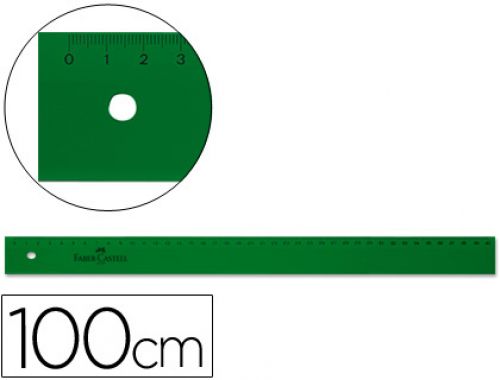 Regua plastico faber 100 cm , Faber castell , 6985 , 8414790236969